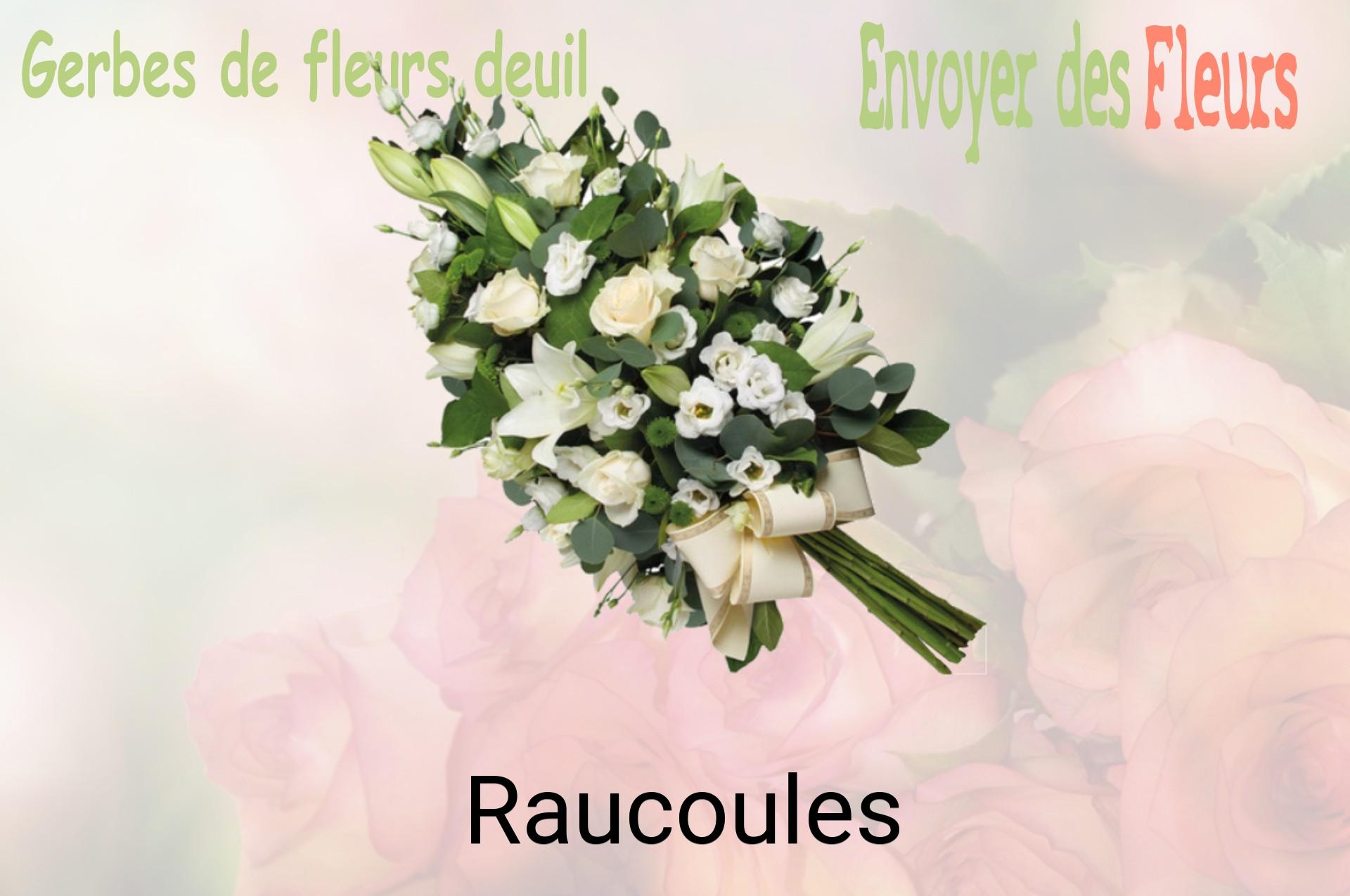 Gerbe de fleurs de deuil livrée à Raucoules
